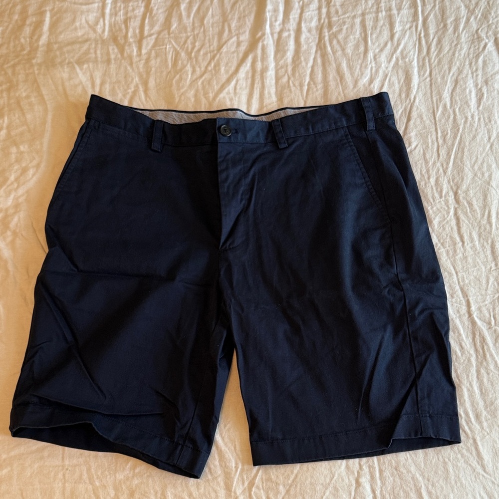 Brooks Brothers Navy Blue Flat Front Shorts